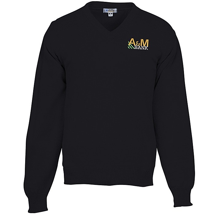 Custom Tuff-Pil Plus Acrylic V-Neck Sweater - Men's