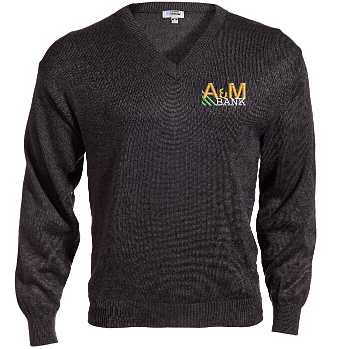 Custom Tuff-Pil Plus Acrylic V-Neck Sweater - Men's