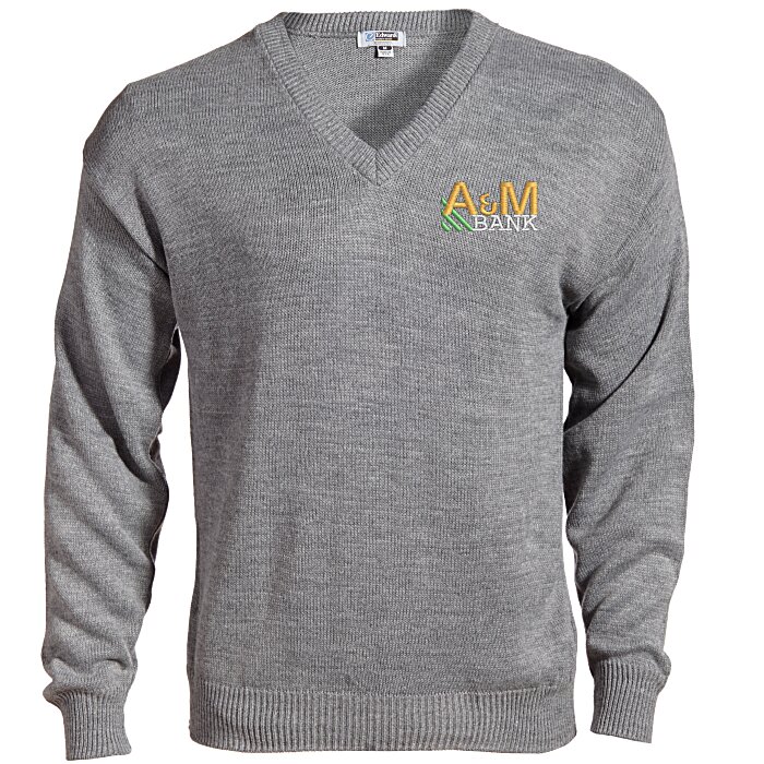 Custom Tuff-Pil Plus Acrylic V-Neck Sweater - Men's