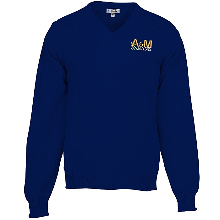 Custom Tuff-Pil Plus Acrylic V-Neck Sweater - Men's