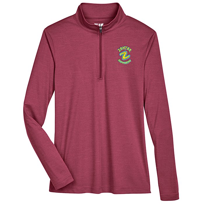 Custom Zone Performance 1/4-Zip Pullover - Ladies' - Heathers