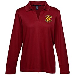 Custom CrownLux Performance Plaited LS Polo - Ladies'