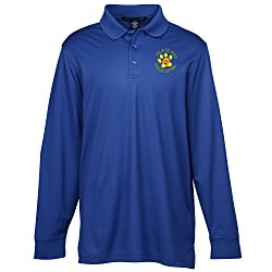 Custom CrownLux Performance Plaited LS Polo - Men's
