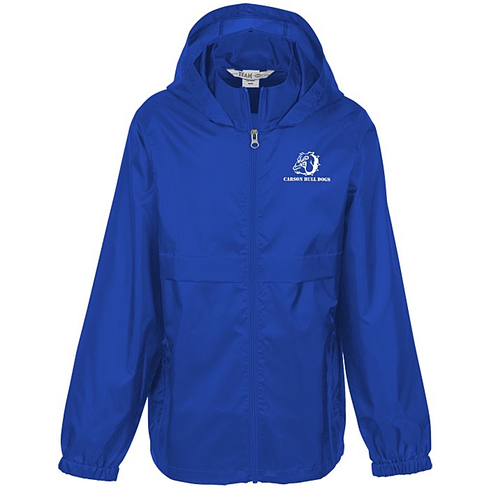 Custom Zone Lightweight Hooded Jacket - Youth - Screen