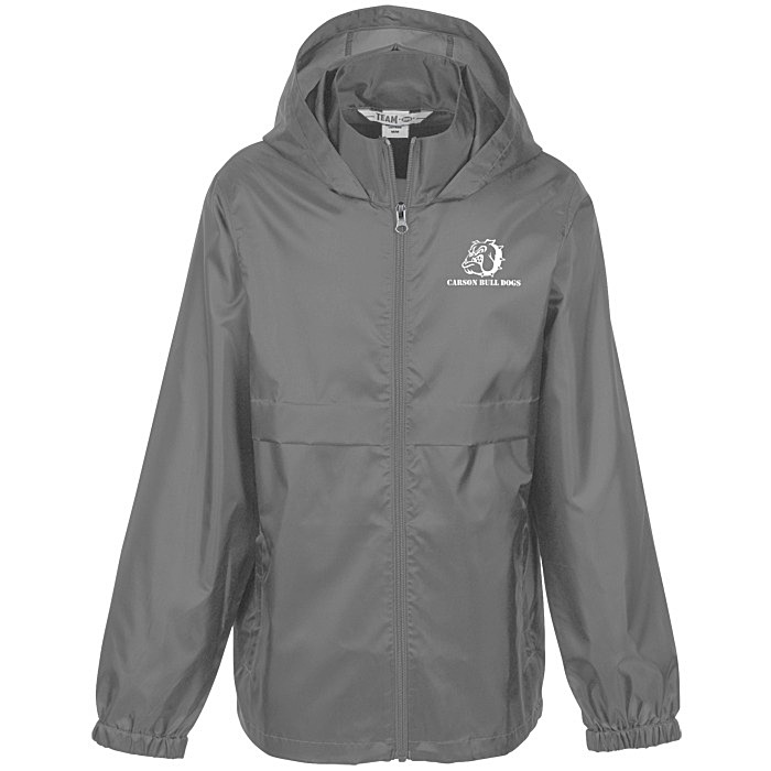 Custom Zone Lightweight Hooded Jacket - Youth - Screen