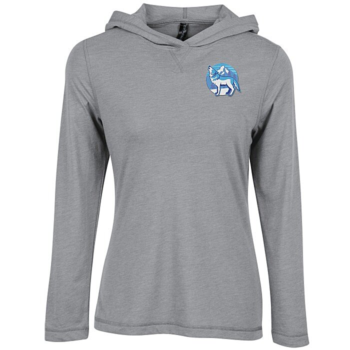 Custom Primease Tri-Blend Hooded Tee - Ladies' - Embroidered