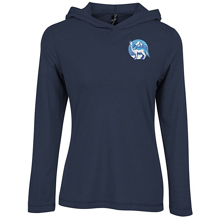 Custom Primease Tri-Blend Hooded Tee - Ladies' - Embroidered