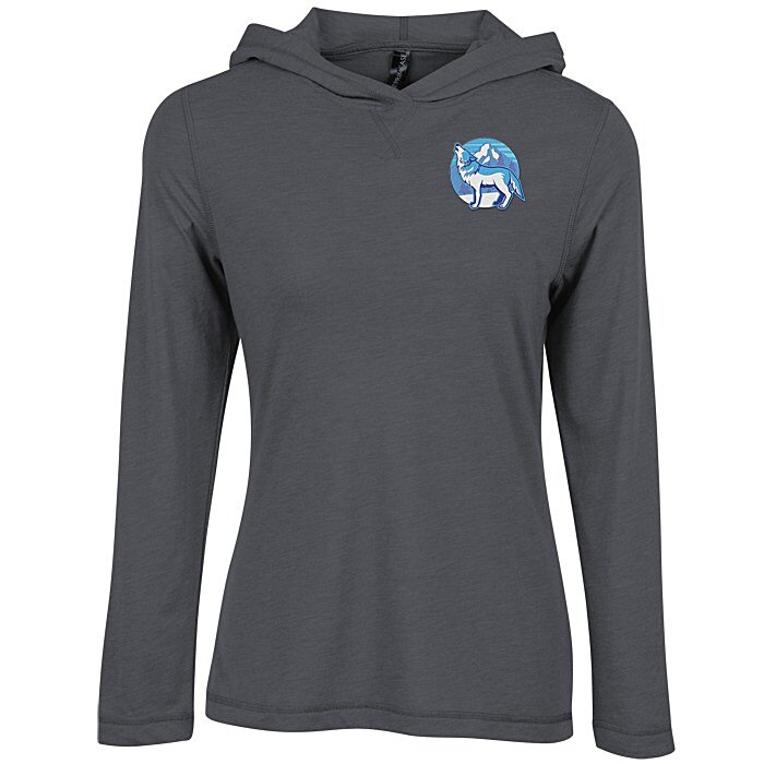 Custom Primease Tri-Blend Hooded Tee - Ladies' - Embroidered