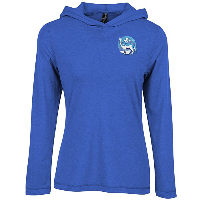 Custom Primease Tri-Blend Hooded Tee - Ladies' - Embroidered
