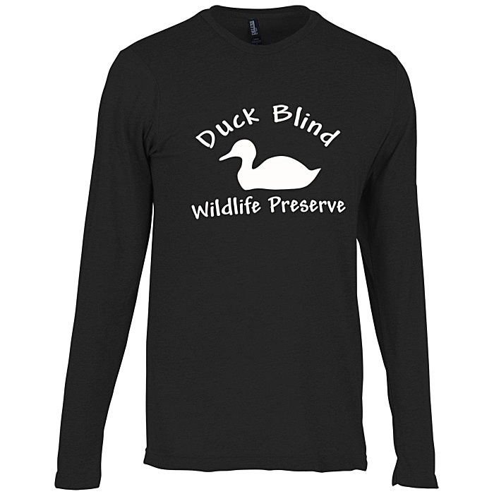 Custom M&O Fine Blend LS T-Shirt - Men's