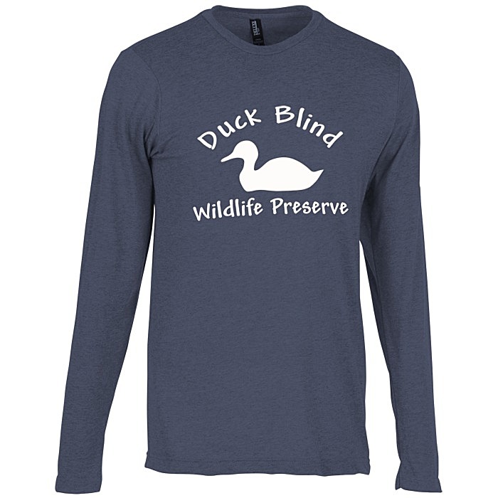 Custom M&O Fine Blend LS T-Shirt - Men's