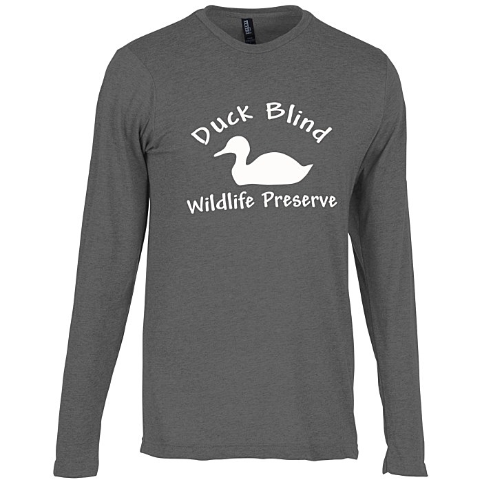 Custom M&O Fine Blend LS T-Shirt - Men's