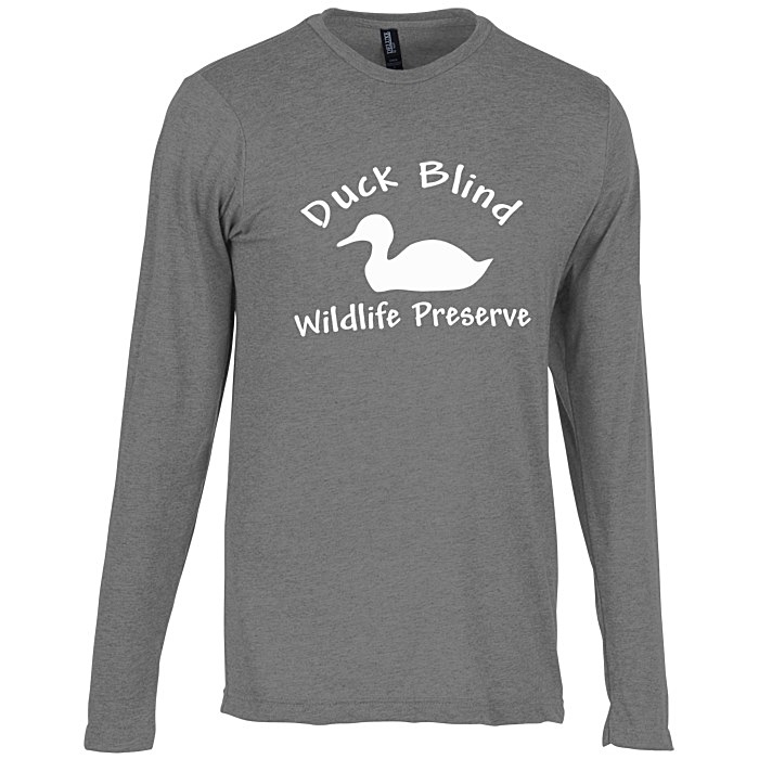 Custom M&O Fine Blend LS T-Shirt - Men's