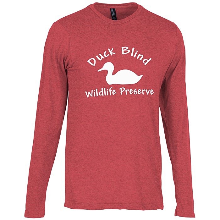 Custom M&O Fine Blend LS T-Shirt - Men's