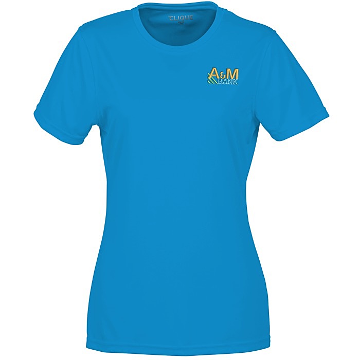 Custom Spin Dye Jersey Tee - Ladies' - Embroidered