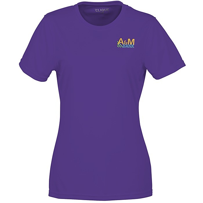 Custom Spin Dye Jersey Tee - Ladies' - Embroidered