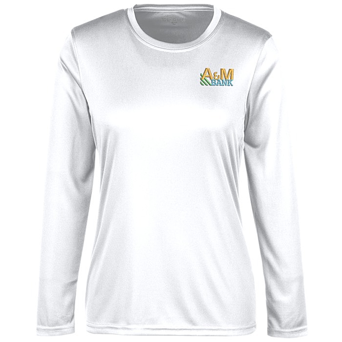 Custom Spin Dye Jersey LS Tee - Ladies' - Embroidered
