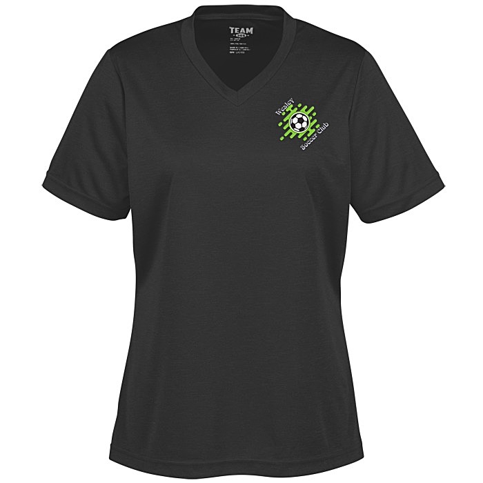 Custom Zone Performance Tee - Ladies' - Heathers - Embroidered