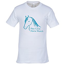 Custom American Apparel Classic Cotton T-Shirt - White - Screen