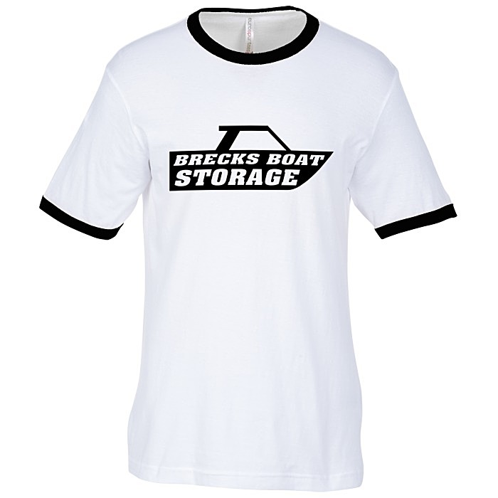 Custom Euro Spun Ringer Tee - White