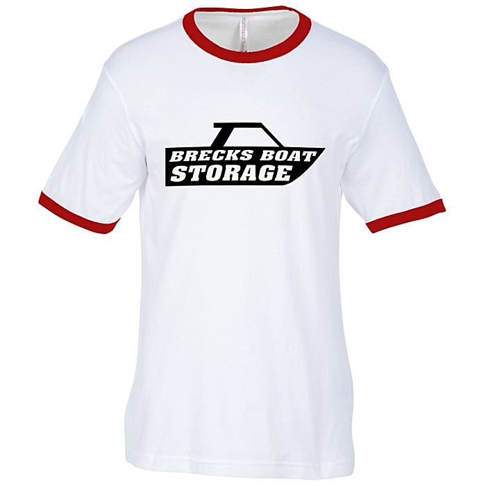 Custom Euro Spun Ringer Tee - White