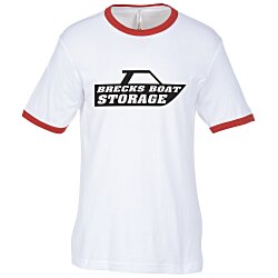 Custom Euro Spun Ringer Tee - White