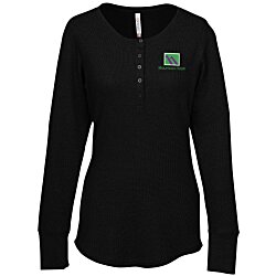Custom ESActive Vintage Thermal Henley - Ladies'
