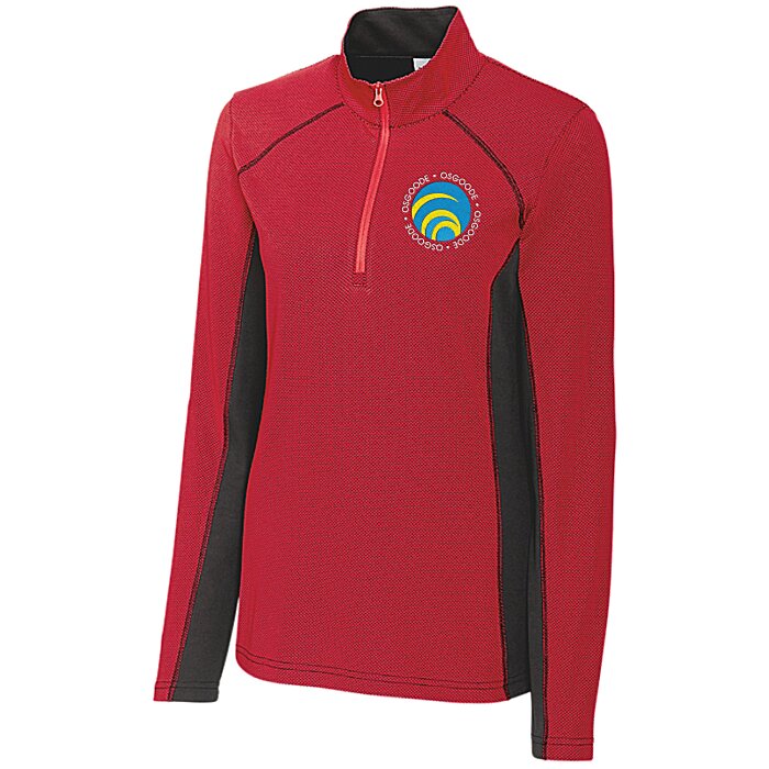 Custom Clique Ice Colourblock 1/2-Zip Pullover - Ladies'