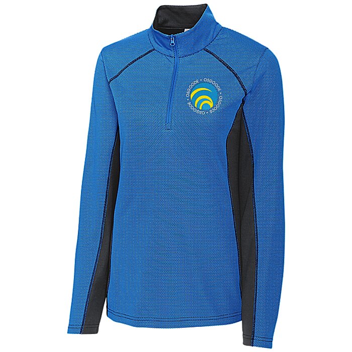 Custom Clique Ice Colourblock 1/2-Zip Pullover - Ladies'