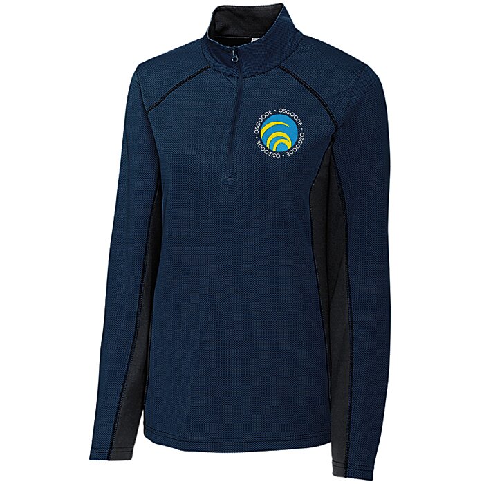 Custom Clique Ice Colourblock 1/2-Zip Pullover - Ladies'