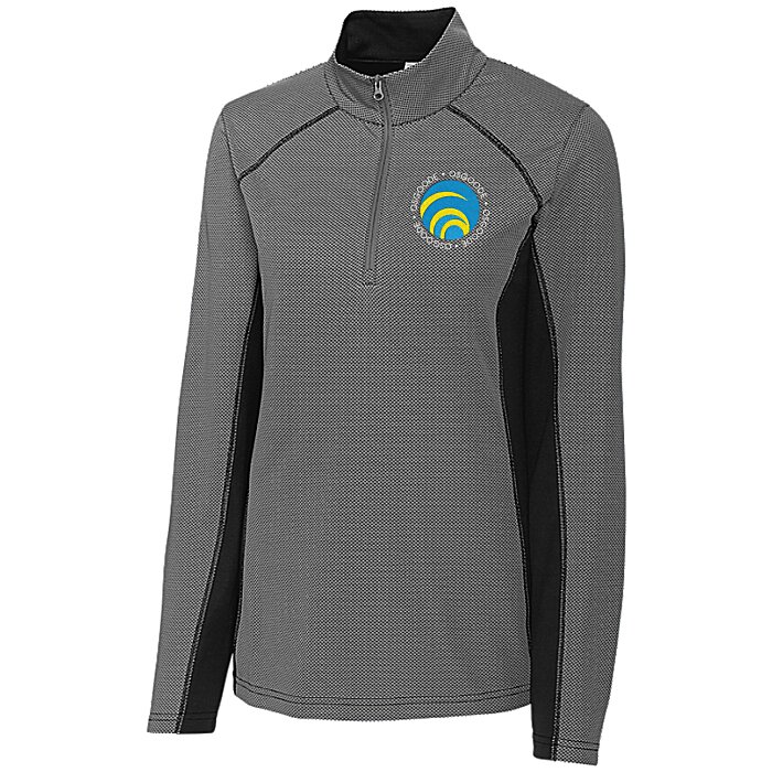 Custom Clique Ice Colourblock 1/2-Zip Pullover - Ladies'