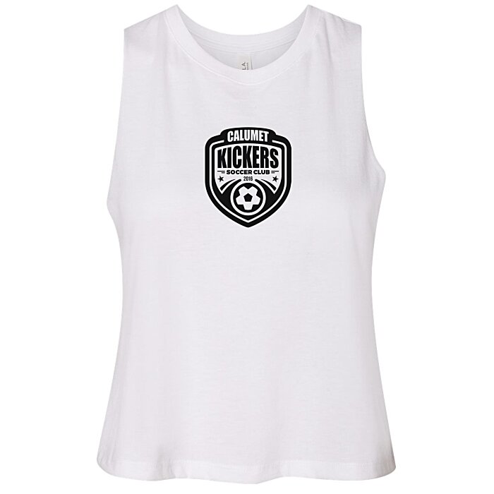 Custom Bella+Canvas Cropped Racerback Tank - Ladies'