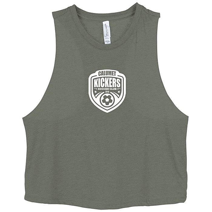 Custom Bella+Canvas Cropped Racerback Tank - Ladies'