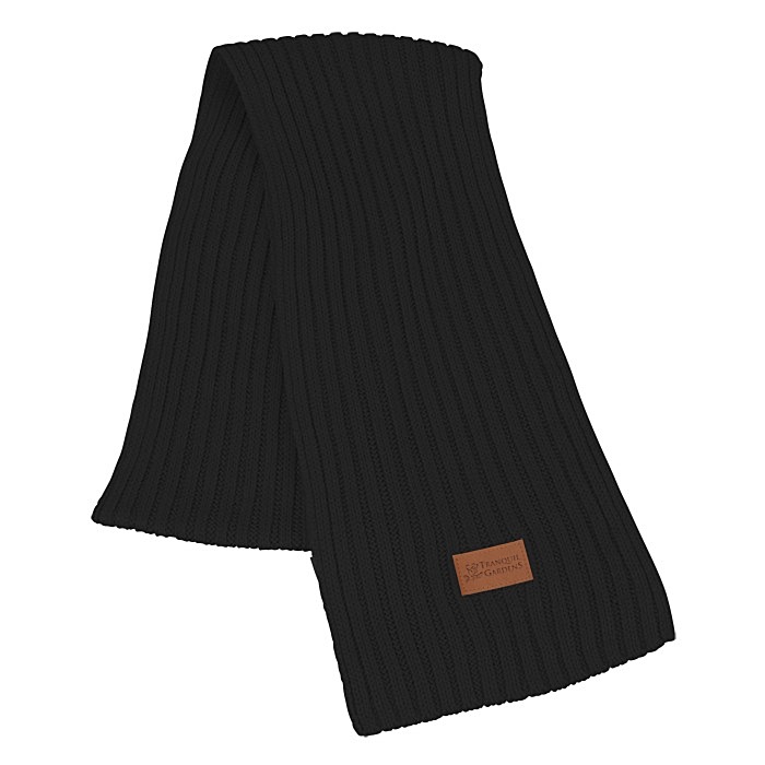 Custom Rib Knit Patch Scarf