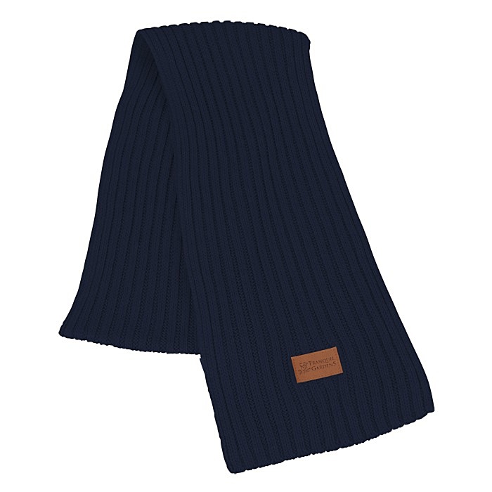 Custom Rib Knit Patch Scarf