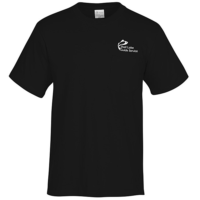 Custom Everyday Cotton Pocket T-Shirt - Men's - Colours - Screen