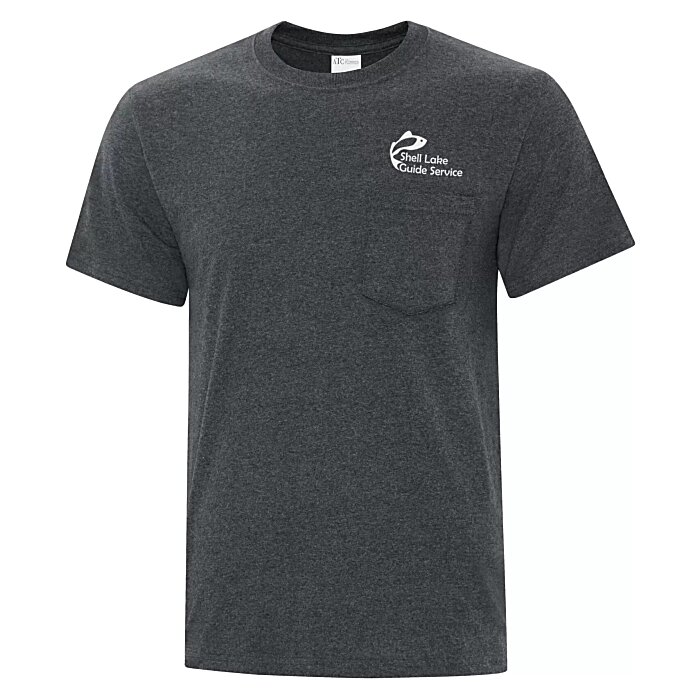 Custom Everyday Cotton Pocket T-Shirt - Men's - Colours - Screen