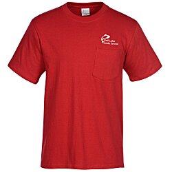 Custom Everyday Cotton Pocket T-Shirt - Men's - Colours - Screen