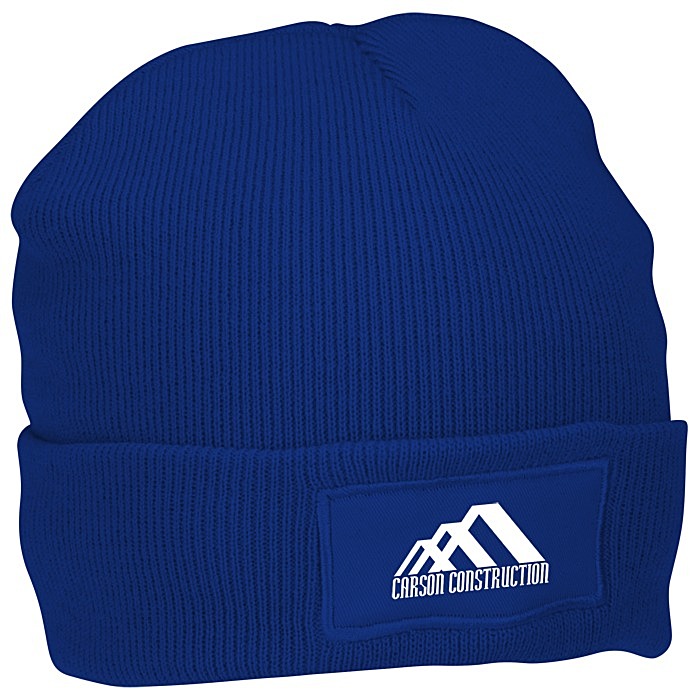 Custom Cuffed Knit Beanie with Patch