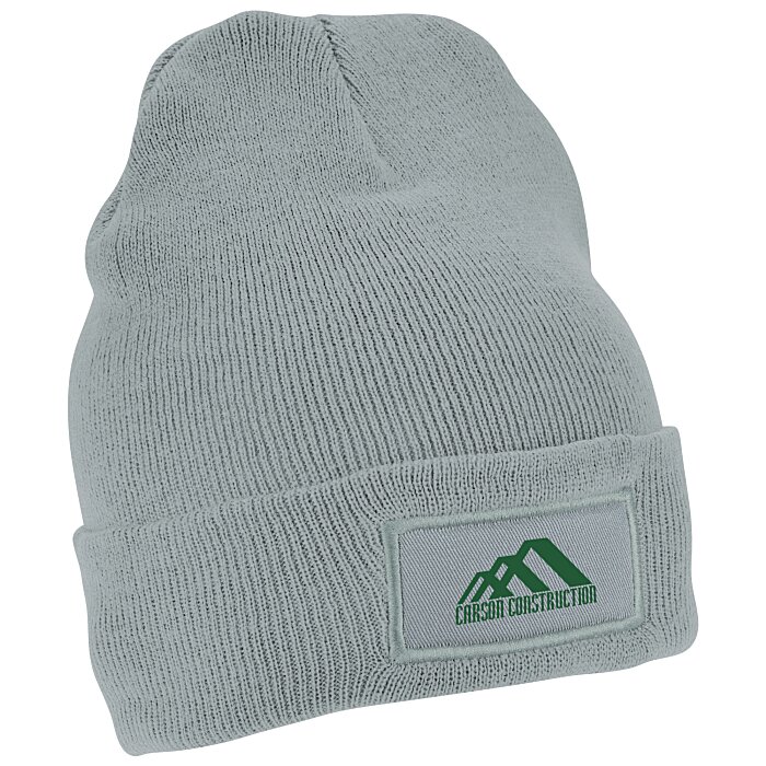 Custom Cuffed Knit Beanie with Patch