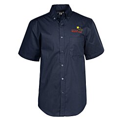 Custom Comfort Stretch Short Sleeve Poplin Shirt - Men's