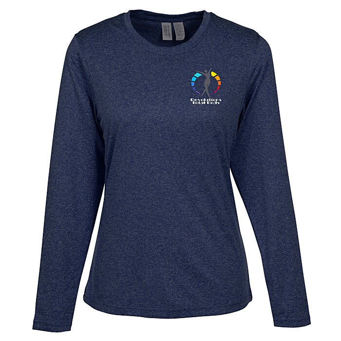 Custom Clique Charge Active LS Tee - Ladies' - Embroidered