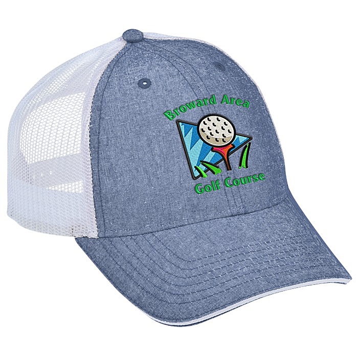Custom Chambray Trucker Cap
