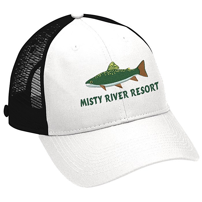 Custom Trucker Mesh Back Cap with Face Mask Buttons