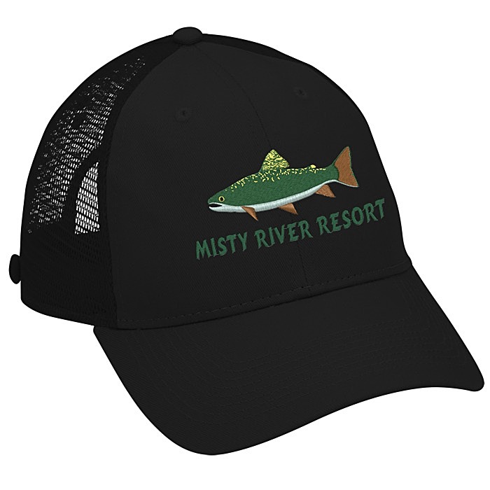 Custom Trucker Mesh Back Cap with Face Mask Buttons