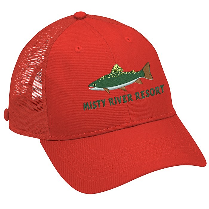 Custom Trucker Mesh Back Cap with Face Mask Buttons