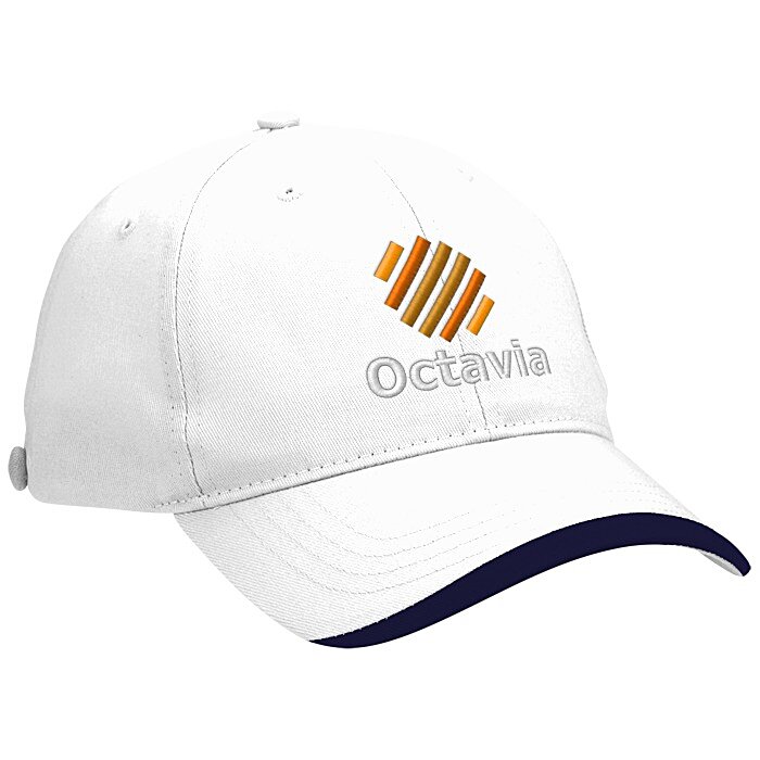 Custom Wave Sandwich Cap with Face Mask Buttons