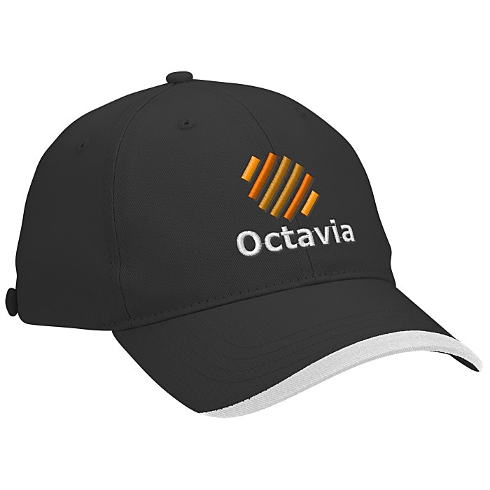 Custom Wave Sandwich Cap with Face Mask Buttons