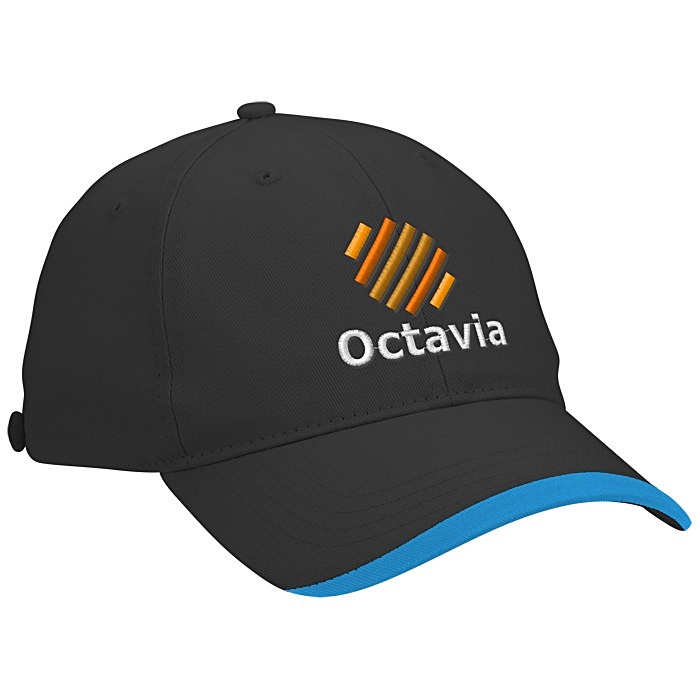 Custom Wave Sandwich Cap with Face Mask Buttons