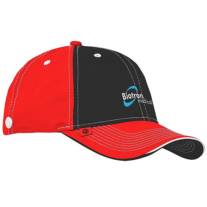 Custom Prestige Two-Tone Cap with Face Mask Buttons